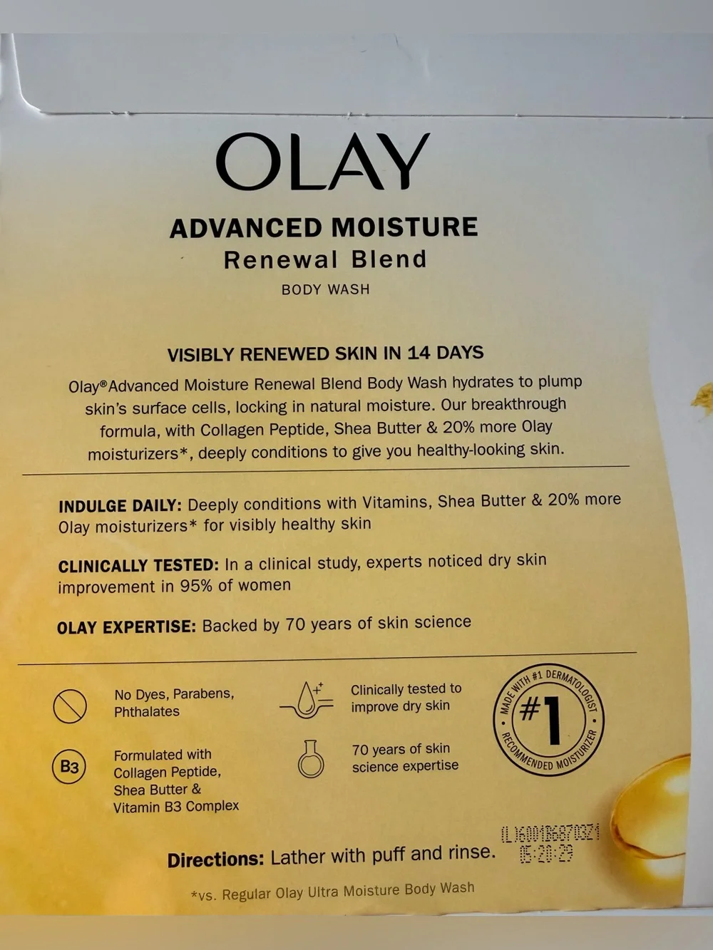 Olay Advanced Moisture Renewal Blend Body Wash 3 Pack Collagen Shea Butter New